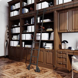 ספריית מתגלגלת סולם חומרה ערכת מדף זזת סולם חומרה ספרייה סולם ספרים - Product Image 1