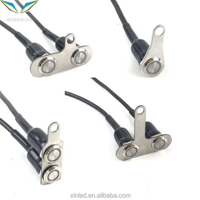 Motorcycle Switch ON-OFF Handlebar Adjustable Mount Waterproof DC12V ATV Headlight Warning Switches Button With LED Indicator