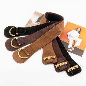 LB113 2026 Nuova Collezione Cintura Classica Sottile in Pelle di Vacchetta per Donne, Elegante Fibbia Dorata, Cintura in Pelle per Ufficio e Abiti Formali - Product Image 2