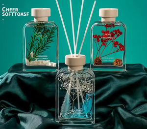 Difusor de Aroma Económico de 100 ml, Botella Redonda de Vidrio Transparente para Difusor de Aromas, Decorativa para el Hogar, Hotel u Oficina - Product Image 1