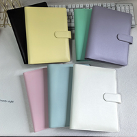 Nouvel Agenda Idée Planificateur d'Approvisionnement Vente en Gros Organisateur Macron Multicolore Rechargeable Classeur A5 6 Anneaux en Cuir PU pour Cartes Classeurs A5