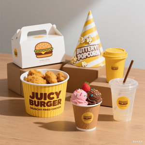 Nhà Máy Bán buôn lấy đi Hộp bao bì thực phẩm biểu tượng tùy chỉnh bánh hamburger khoai tây chiên bỏng ngô gà cốm chiên gà hộp - Product Image 3