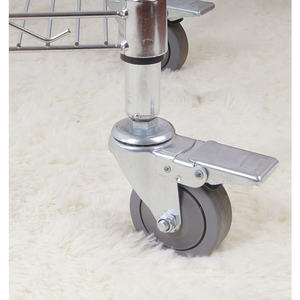 AMJ अनुकूलन कार्बन स्टील 3 स्तरों क्रोम तार भंडारण ठंडे बस्ते में डालने रैक ट्राली गाड़ी - Product Image 6