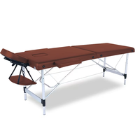 Lit de massage pliable en cuir synthétique commercial portable réglable en hauteur pour salon, nouveau modèle 2025, capacité de charge de 300 kg, salle de bain