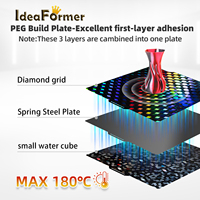Ideaformer PEG Dual-Sided Colorful Steel Build Plate 258x258mm 260g untuk Printer 3D Bambu Lab P1/X1/ Series/A1