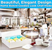 Boîtes à gâteaux blanches avec fenêtre transparente, emballage en carton pour pâtisserie et desserts