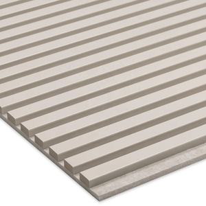 Panneau acoustique moderne Akupanel à <span class=keywords><strong>3</strong></span> faces Panneaux muraux acoustiques en bois blanc beige PET Panneau acoustique en bois à lattes MDF plaqué PVC sur <span class=keywords><strong>3</strong></span> côtés - Product Image 5