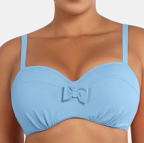 Ladymate ODM/OEM traje de bano de talla grande donna con ferretto taglie forti reggiseno da nuoto balconcino top Bikini costumi da bagno taglie forti