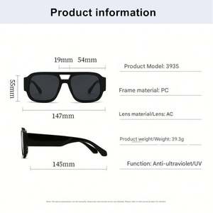 Gafas de Sol Cuadradas con Logotipo Personalizado, Estilo Vintage 2025, Lentes Anchas y Coloridas, Protección UV400, Doble Puente, para Hombre y Mujer - Product Image 6