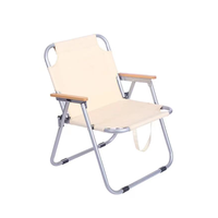 Chaise pliante de directeur en acier à haute teneur en carbone, fauteuil portable d'extérieur avec dossier réglable, léger pour jardin, terrasse, camping
