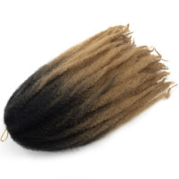 # OT27 Vente Chaude 24 Pouces 100g Ombre Couleur Afro Crépus Bouclés Twist Tressage Cheveux Pas Cher Marley Tresse Extension de Cheveux