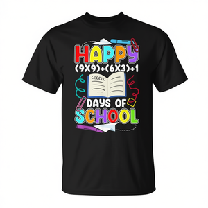 Camiseta con ecuación matemática para celebrar los 100 días de clases, para niños y profesores - Product Image 2