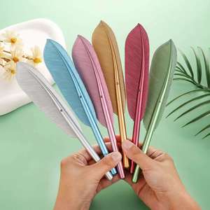Bolígrafo de Plástico con Forma de Pluma, Personalizado con Logotipo, Elegante, Novedoso, para Regalo, Oficina o Escuela - Product Image 4