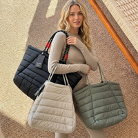 Sac fourre-tout pliable transfrontalier haut de gamme, grande capacité, léger, à porter à l'épaule, tendance mode, pour l'hiver 2025, à ouverture large
