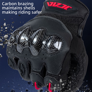 Gants de cyclisme en fibre de carbone pour autoroute, rose, pour femmes et hommes; gants de <span class=keywords><strong>moto</strong></span> en cuir homologués; gants de vélo à deux doigts tactiles - Product Image 5