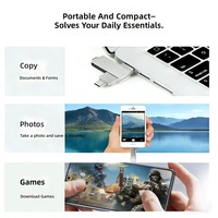 Flash Drive USB OTG 2-in-1 Pabrikasi OEM dengan Logo, Flash Drive USB High-Speed, Pendrive 32G 64G, Thumb Drive 3.0, Memory Stick