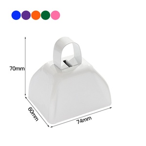 Cloche à main carrée en métal de 3 pouces pour fêtes, avec poignée, pour événements sportifs et animations, vente en gros - Product Image 6