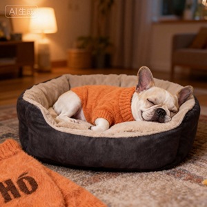 Rompi Rajut Sederhana Portabel Ringan Anti Rontok untuk Anjing Musim Dingin - Product Image 3