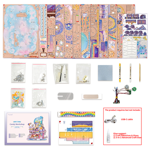 Tonecheer Star Workshop - Modèle de maison de poupée musicale à transmission mécanique tactile LED, <span class=keywords><strong>puzzle</strong></span> 3D en bois pour boutique de jouets - Product Image 5
