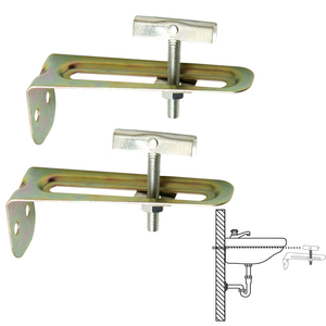 Set di staffe per lavabo da bagno 10 cm (2 pezzi) - Product Image 1
