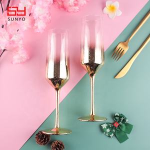 Flûtes à Champagne en <span class=keywords><strong>Cristal</strong></span> galvanisé à la main, 1 pièce, tasse pour mariage, fête, cadeau - Product Image 6