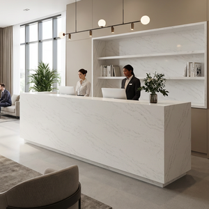 Dalle de pierre artificielle en quartz blanc Calacatta à veines grises de qualité supérieure, durable, directement de l'usine, pour îlot de cuisine moderne, plan de toilette - Product Image 6