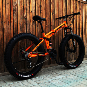 Bicicleta Plegable de Nieve MTB con Doble Suspensión, Frenos de Disco, Ruedas de 26 Pulgadas, Neumáticos de 40 Pulgadas de Ancho, 24 Velocidades, Cuadro de Acero de Alto Carbono VD25 Fo - Product Image 4