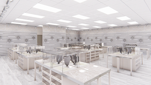 Custom Modern Eco-Friendly Heavy Duty Waterproof Stainless Steel Marble Jewelry Showcase <b>LED</b> <b>Lighting</b> for Jewelry Store Design - Product Image 3