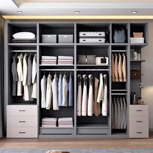 تخصيص المنزل بالكامل وقفة واحدة جعل أثاث غرف النوم تصميم جديد خشبي خزانة ملابس متأرجحة - Product Image 4