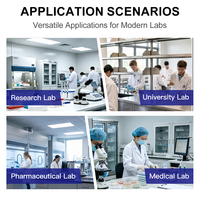 Table de travail de laboratoire portable sur mesure en acier avec armoire intégrée pour salle blanche scientifique