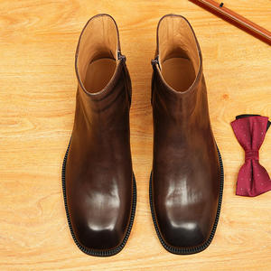 Botas Chelsea de Cuero Modelo 2025, Estilo Británico Retro para Otoño, Formales y Casuales para Hombre, Cálidas y de una Sola Pieza - Product Image 6