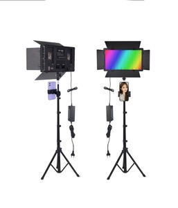 U800 LED Video ışığı 2.1M standı 2 * piller ile kontrolör kısılabilir bi-renk 3200K ~ 5600K LED Panel AYDINLATMA stüdyo fotoğrafçılığı - Product Image 1