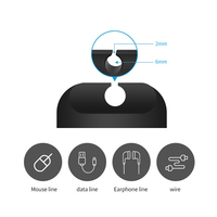 Organisateur de câbles en silicone de haute qualité, gestion des fils USB, enrouleur de bureau pour écouteurs, téléphones et câbles de charge