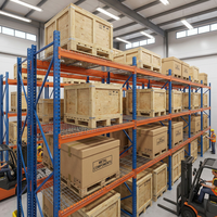 Étagère de stockage pour entrepôt, capacité de charge 1000kg-4000kg, robuste, double face, type suspendu, revêtement poudré, hauteur 6000mm pour entrepôt