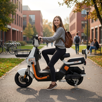 Scooter électrique longue portée 72V 20AH 75KM 1000W, E-Moped double passager, pneu sous vide 300-10, phare LED, vente en gros