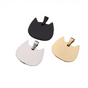 Customized 18K Gold-Plated Stainless Steel Men's Dog Tags Pendant Classic Laser Engraved Blank for Wedding Gifts Promotional