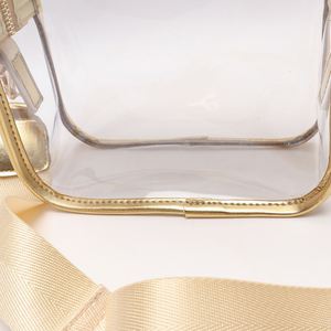 Sac à bandoulière en PVC pour femme, personnalisé, doré, sac messager, organisateur portable, fermeture éclair étanche, été/printemps/automne/hiver - Product Image 3