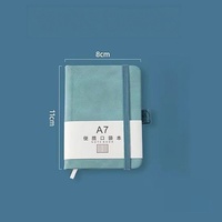 Carnet de poche A7 avec stylo, bande élastique, mini journal, logo personnalisé, bloc-notes pour le bureau, l'école, les voyages