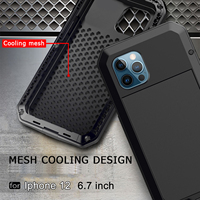 Usine En Gros Antichoc Antipoussière Intégré Film De Protection D'écran En Alliage D'aluminium Téléphone Cas Pour iPhone13 Pro Max1211XR7plus