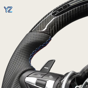 Volante Deportivo Personalizado YZ de Fibra de Carbono con LED, Vibración y Calefacción para BMW F10 F11 F30 F31 F34 F33 F36 F20 F21 F22 F23 M3 M6 - Product Image 3