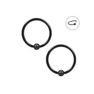 Anillo de Nariz de Acero Inoxidable para Mujer 2023 con Bola Captiva, Aro de Oro de Acero Quirúrgico de Alta Calidad para Septum y Ceja con Zirconia como Piedra Principal - Product Image 5