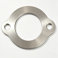 Plaque de fixation pour pompe hydraulique en acier inoxydable découpée au laser sur mesure, avec joint à bride irrégulière à deux trous