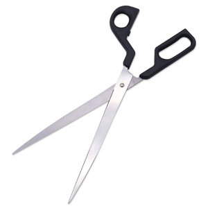 Ciseaux de tailleur en acier inoxydable, 12 pouces, à bord lisse, pour couper les tissus, pour la couture et l'artisanat, manche noir - Product Image 2