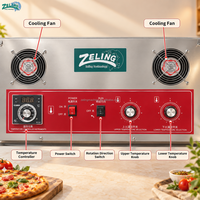 Nouveau four à pizza électrique de 18 pouces avec bande transporteuse en acier inoxydable, machine à cuire à bande maillée, contrôle numérique, économie d'énergie pour restaurant