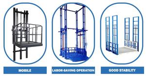 Новый бытовой гидравлический вертикальный настенный грузовой лифт 220В для помещений, грузоподъемность 500 кг - Product Image 4