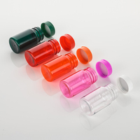 Vente en gros de nouvelles innovations 75cc bouteille de vitamines de bonbons de sérigraphie en plastique transparent bouteille de qualité alimentaire avec bouchon à rabat