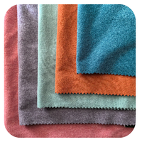 Tissu en suède cationique Dralon 100 % polyester de MY Knit Factory pour vêtements de détente, voitures et filles - toucher doux et pêché, ignifuge