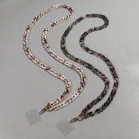 Chaîne en marbre décontractée, chaîne à maillons longue de 120 cm, chaîne de téléphone portable tendance unisexe en acrylique pour les fêtes ou comme accessoire de mode