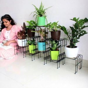 Support à plantes moderne en métal avec finition thermolaquée pour plantes vertes d'intérieur, décoration intérieure, style minimaliste - Product Image 3