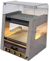 DEBACK Nouvelle machine à hot-dogs commerciale à 20 rouleaux, double couche, en acier inoxydable, gril à saucisses électrique, haute productivité